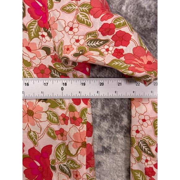 Outerknown Top XS Womens Silk Blend Floral Long Sleeve Button Shirt - Picture 4 of 8